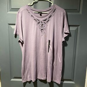 Purple Torrid Cutout Tee